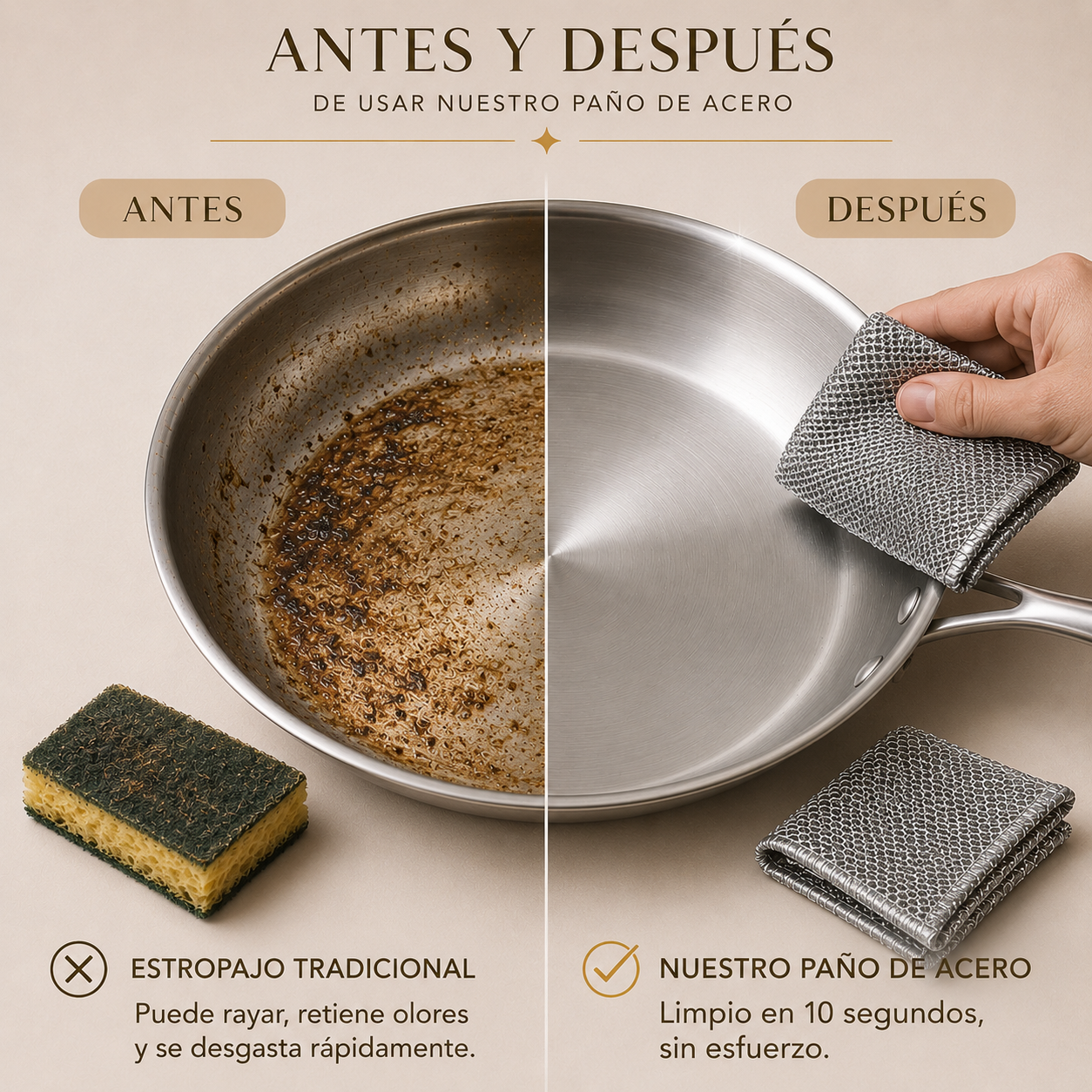 Paño de Acero Inoxidable